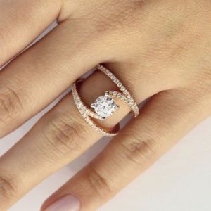 18K Gold Filled White Topaz Women's Ring Size 10